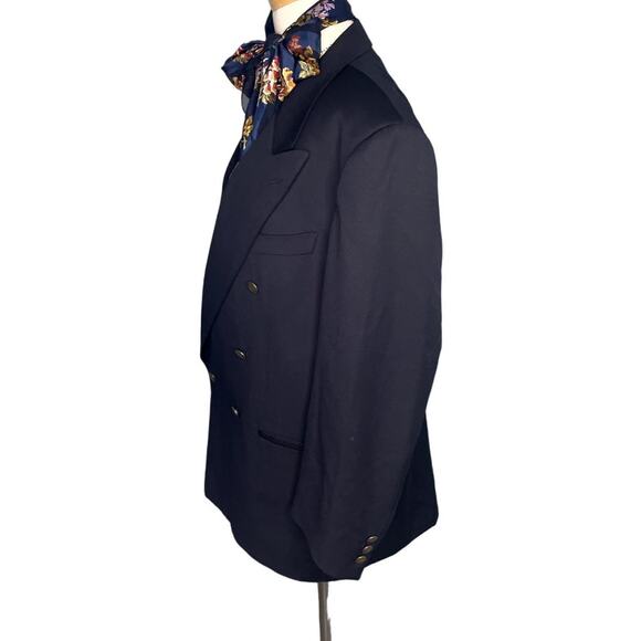 Vito Rufolo vintage 90s peak lapel 100% wool blazer jacket size 43R - Picture 4 of 9